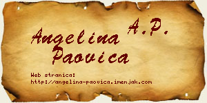 Angelina Paovica vizit kartica